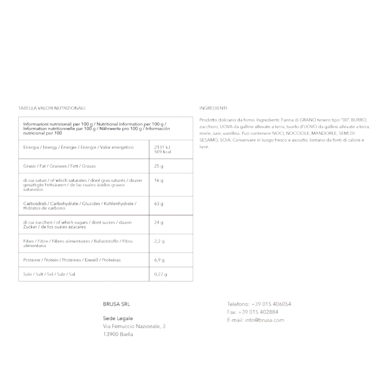 BISCOTTI KRUMIRI PIEMONTESI BRUSA