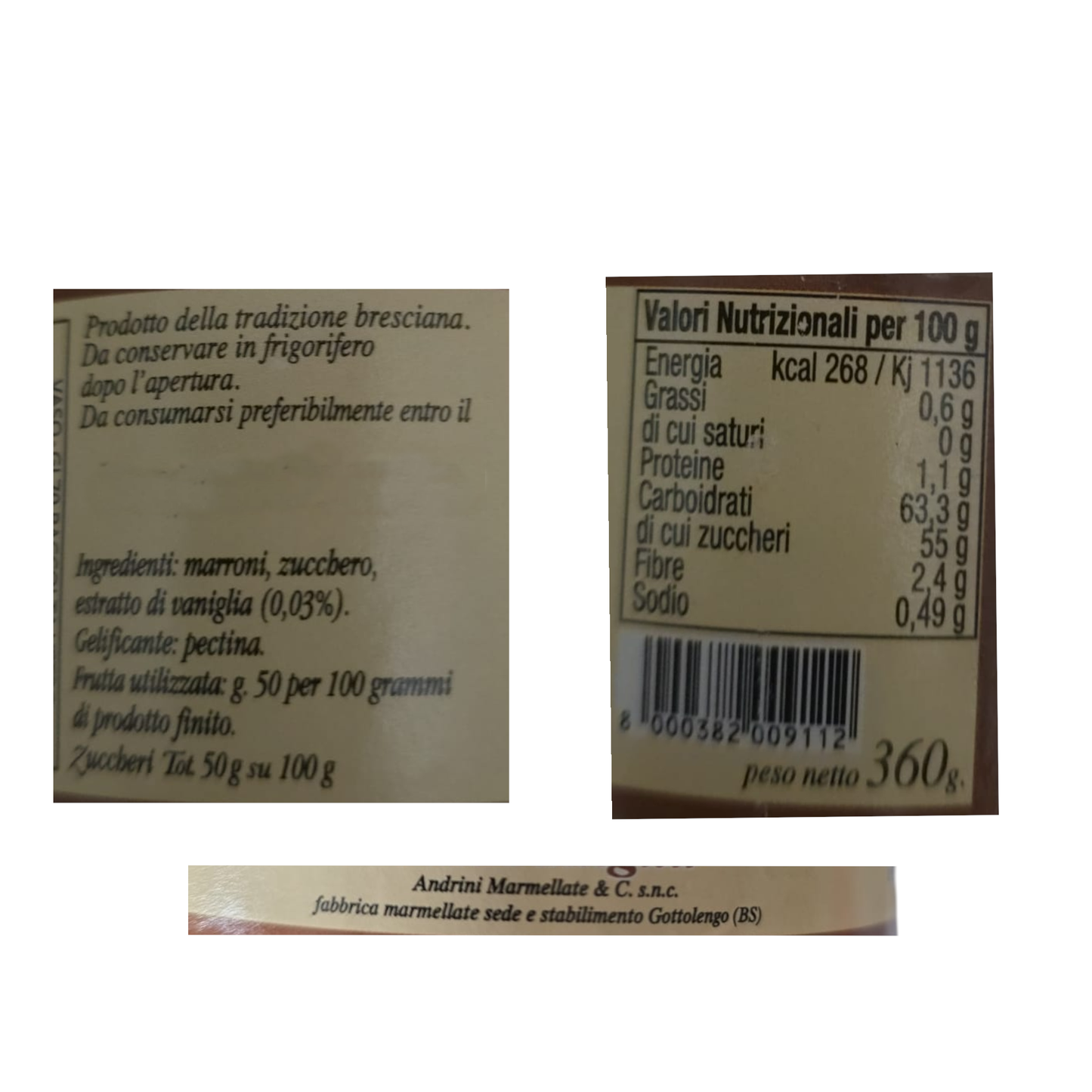 CREMA DI MARRONI ALLA VANIGLIA ANDRINI