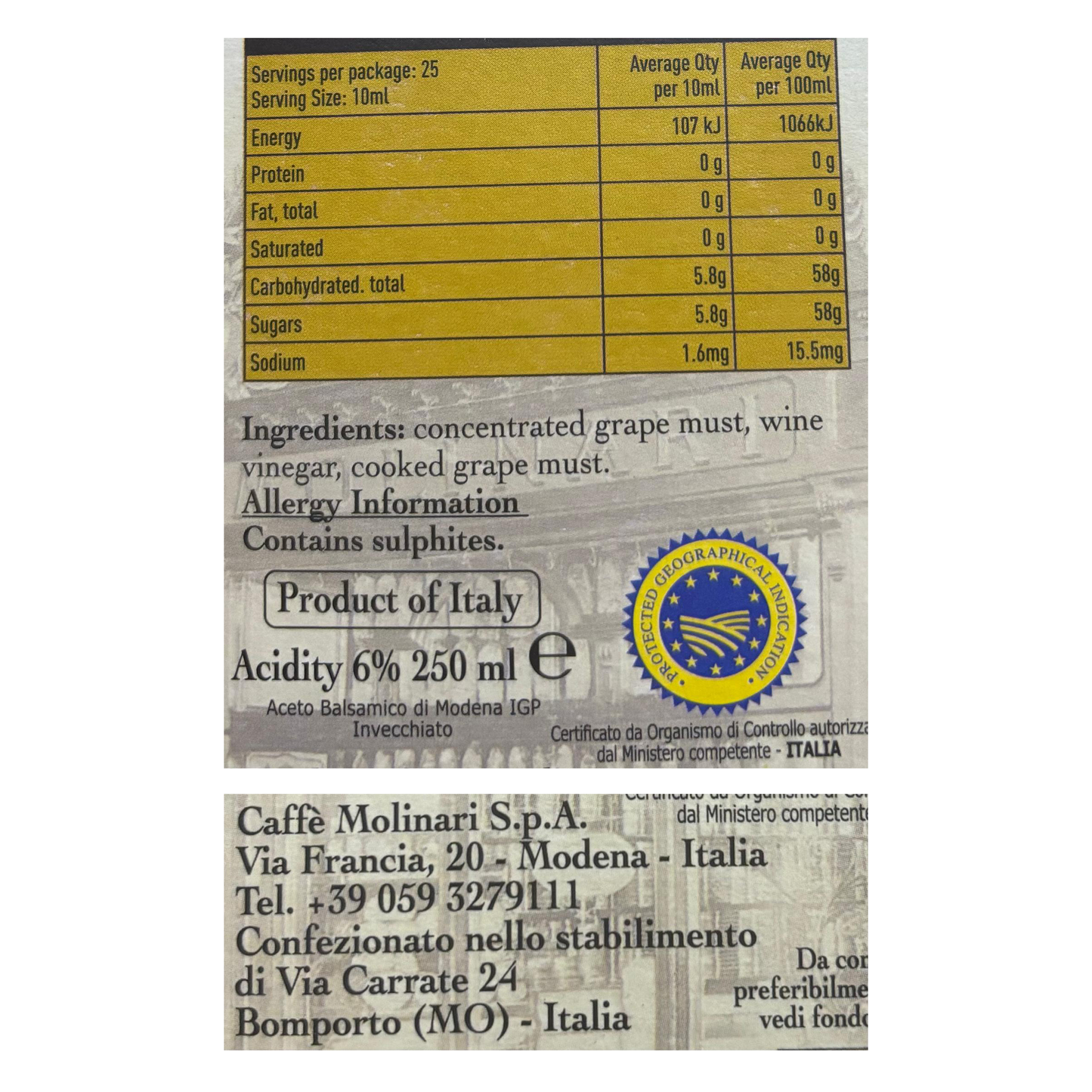 ACETO BALSAMICO DI MODENA I.G.P. INVECCHIATO