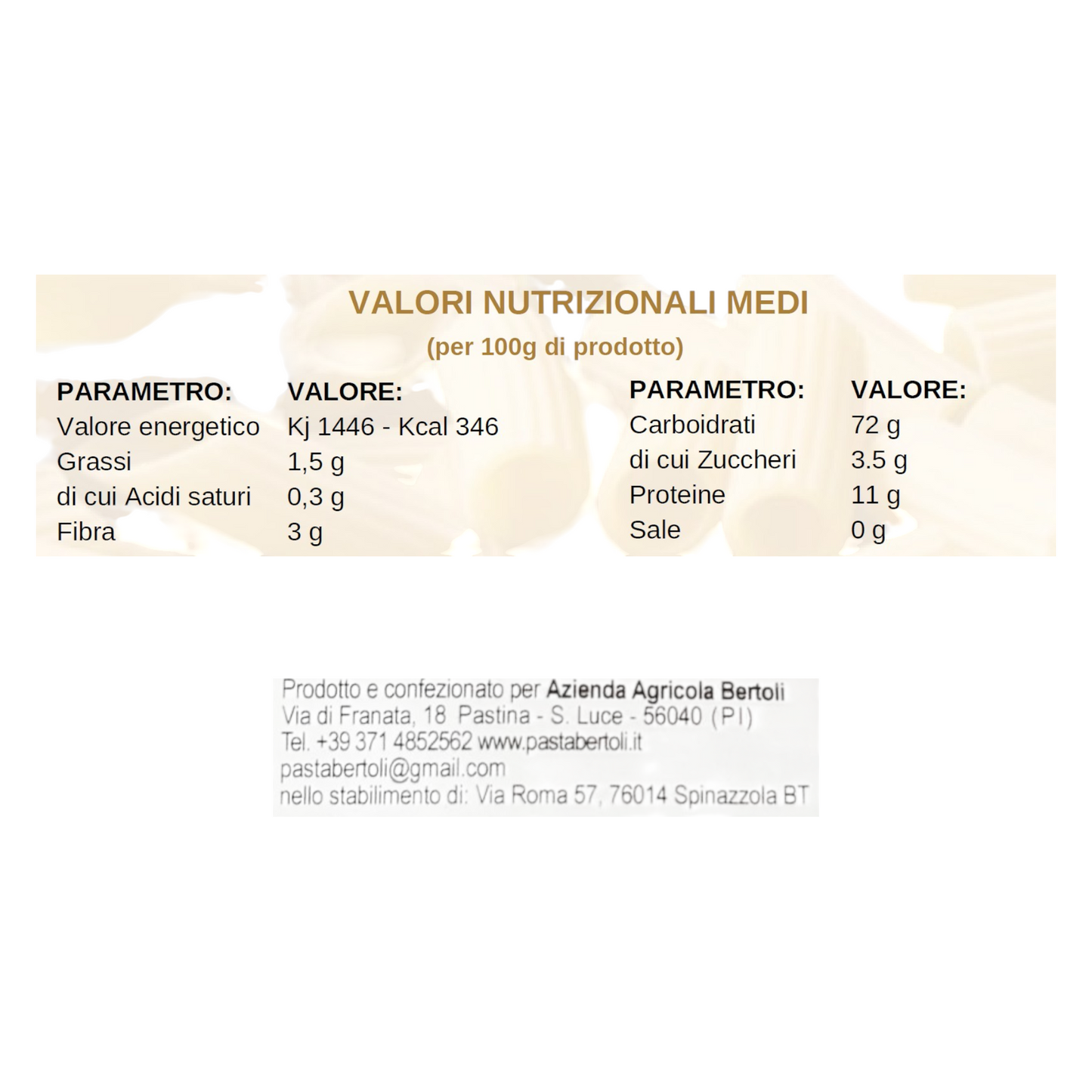 PASTA ARTIGIANALE GRANO DURO PICI TOSCANI TRAFILATI AL BRONZO