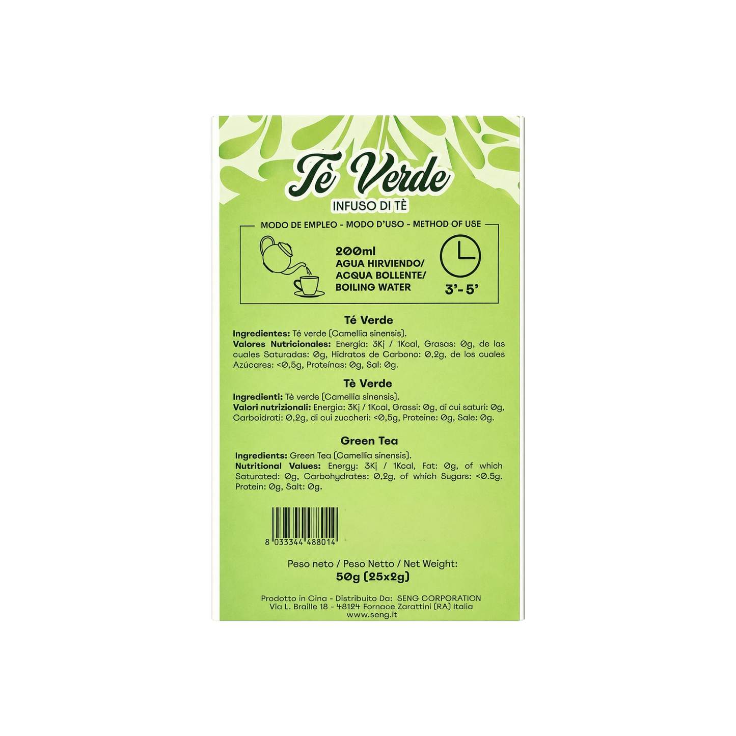 INFUSION TIME FAST– TÈ VERDE IN FILTRO SENG