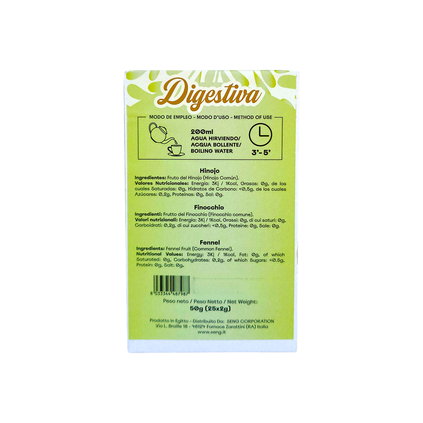 INFUSION TIME FAST – TISANA IN FILTRO DIGESTIVA SENG