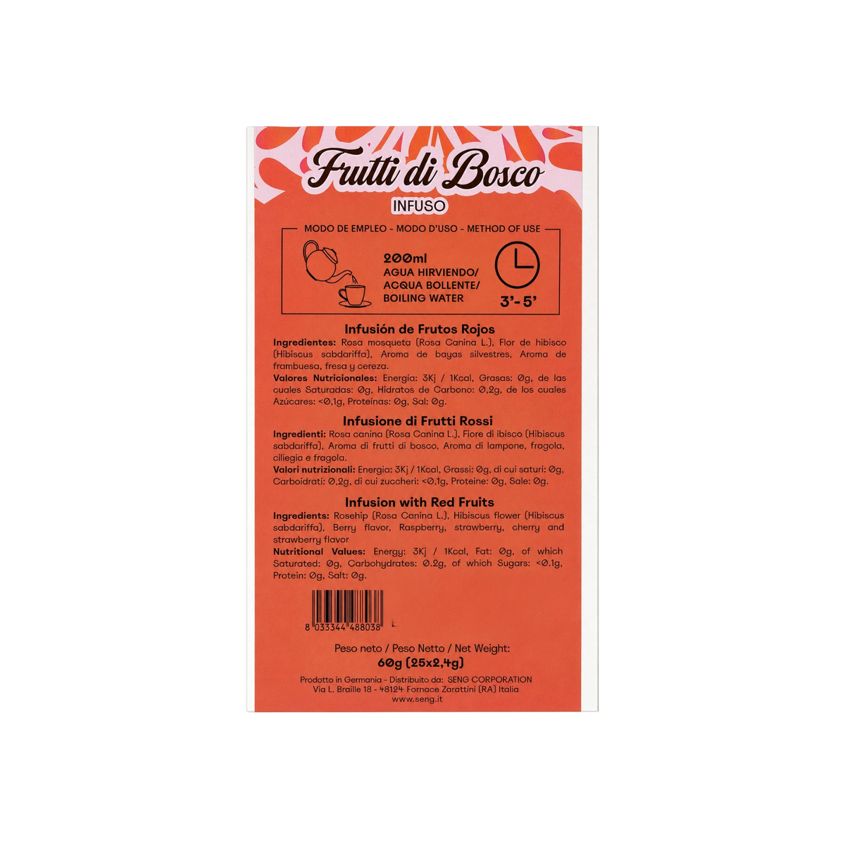 INFUSION TIME FAST – TISANA IN FILTRO FRUTTI DI BOSCO SENG