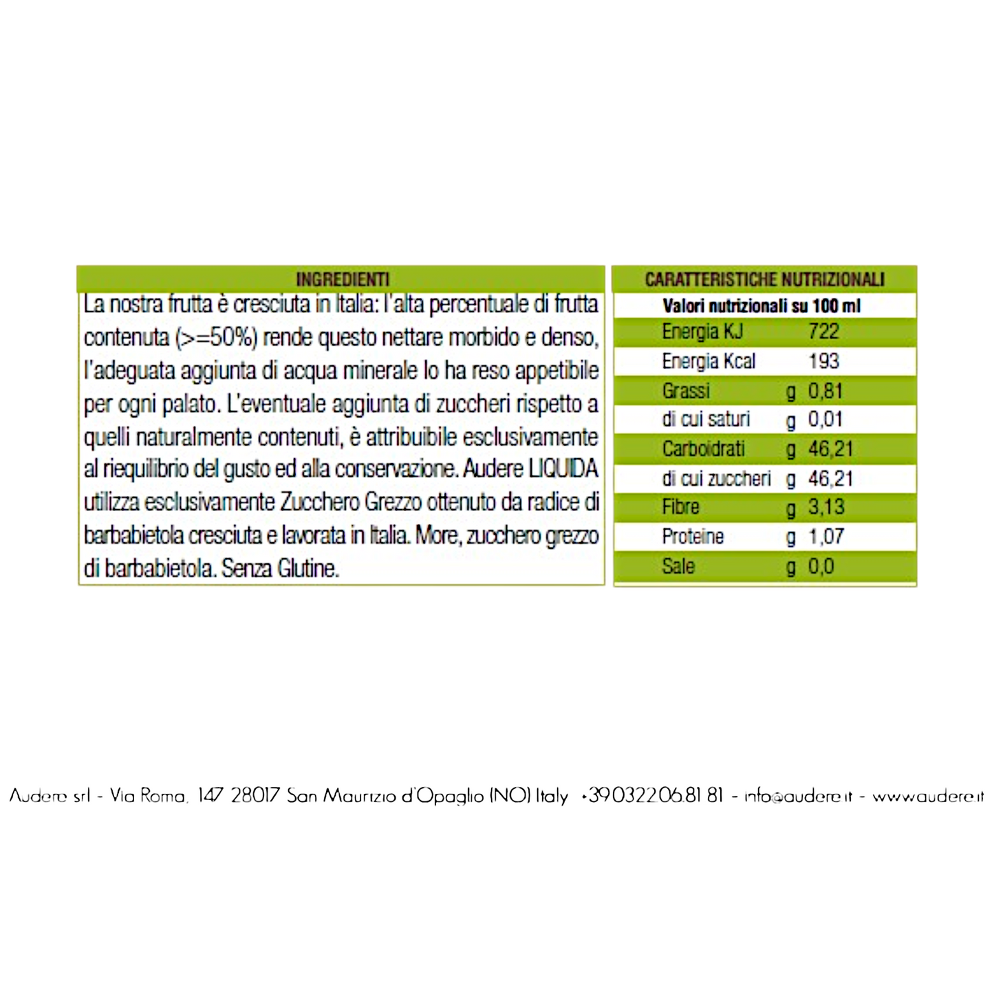 NETTARE DI MORE AUDERE