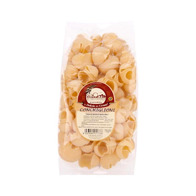 PASTA ARTIGIANALE GRANO DURO CONCHIGLIONI TRAFILATI AL BRONZO