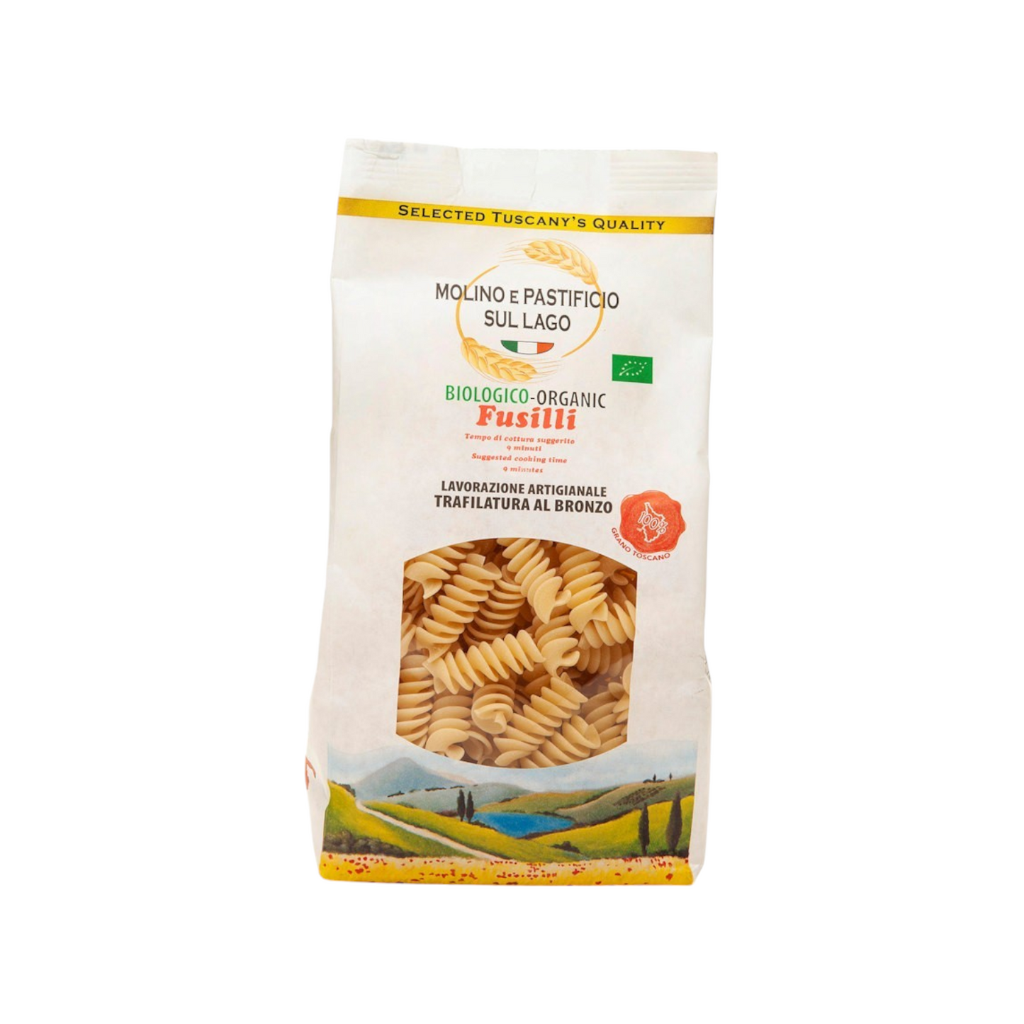 PASTA ARTIGIANALE GRANO DURO FUSILLI BIOLOGICI TRAFILATI AL BRONZO