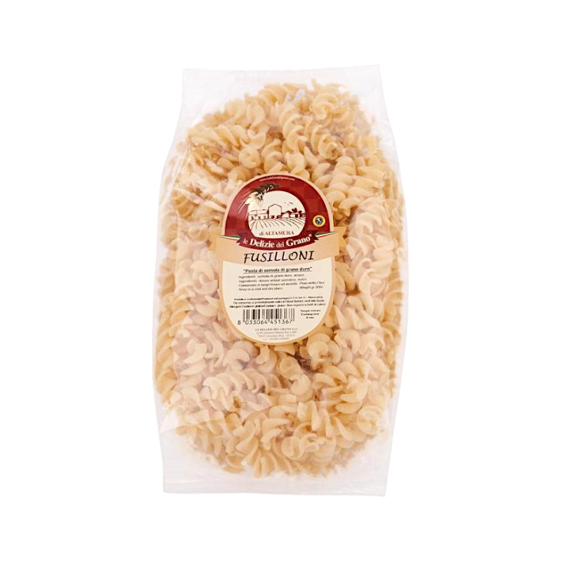 PASTA ARTIGIANALE GRANO DURO FUSILLONI TRAFILATI AL BRONZO