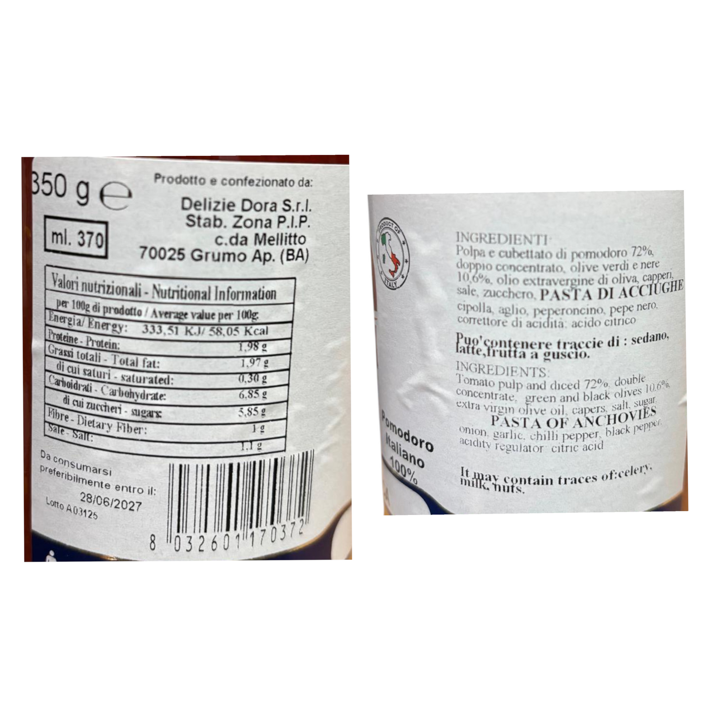 SUGO PRONTO ALLA PUTTANESCA ITALIANO