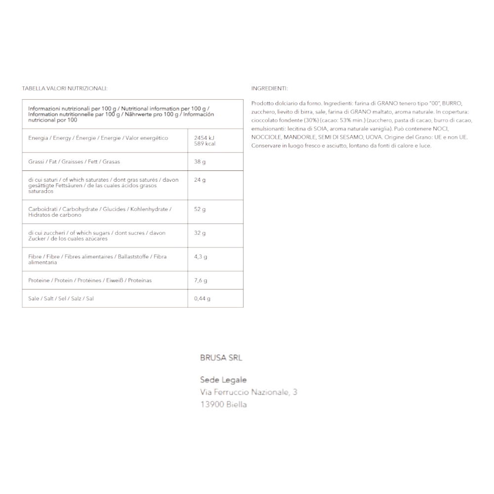 TORCETTI AL CIOCCOLATO BRUSA