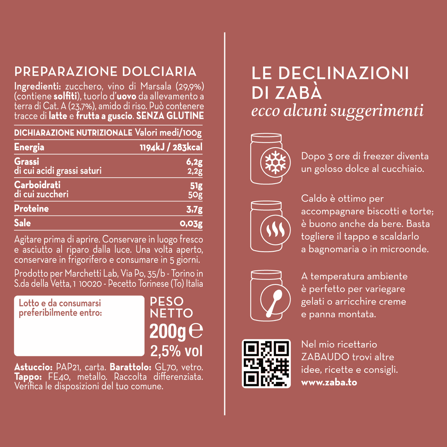 ZABAIONE AL MARSALA SUPERIORE AMBRA 2024 ALBERTO MARCHETTI