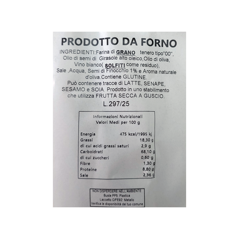 BASTONCINI ARTIGIANALI CLASSICI LE DELIZIE DEL GRANO ALTAMURA