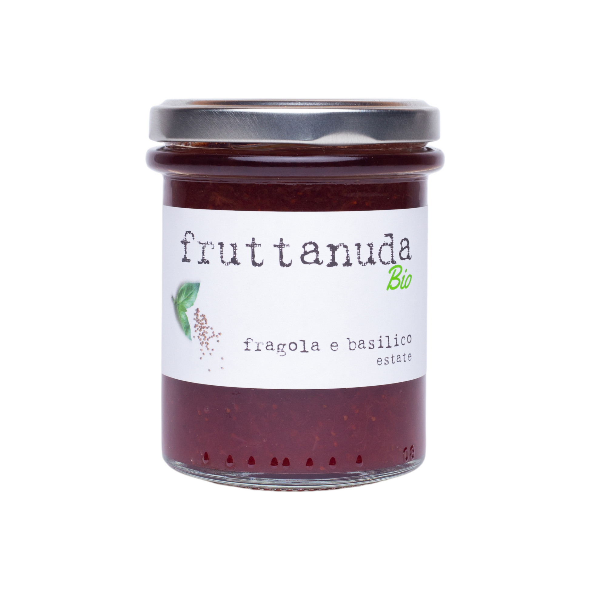 CONFETTURA EXTRA DI FRAGOLA E BASILICO BIO FRUTTANUDA