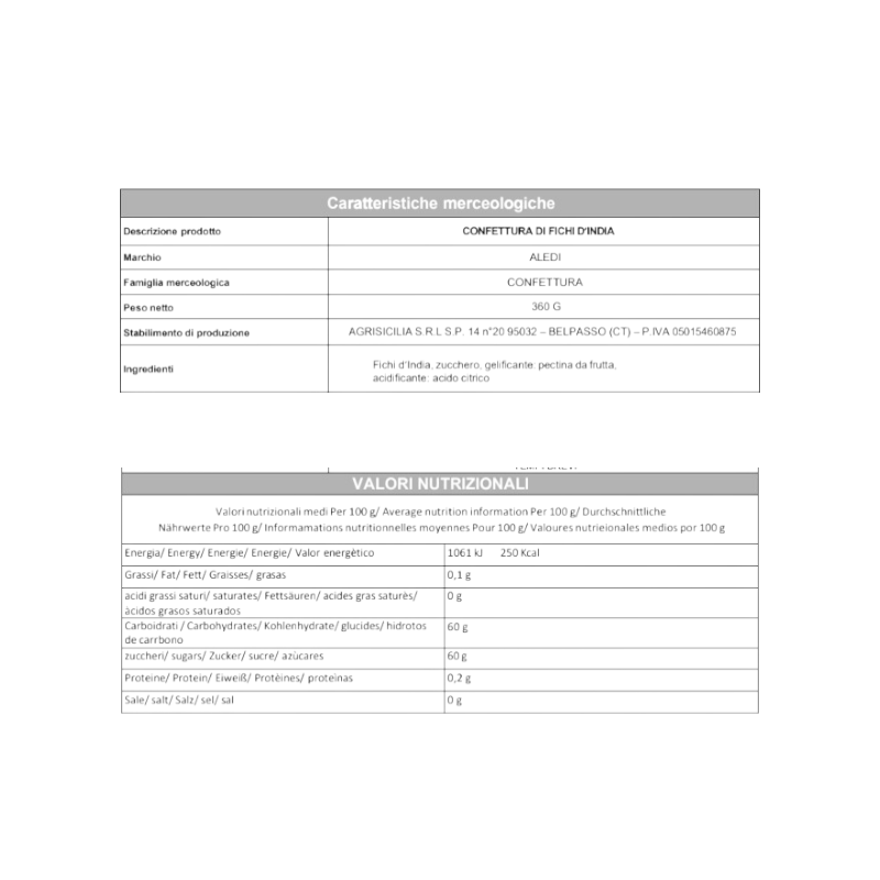 CONFETTURA EXTRA FICHI D’INDIA ALEDI