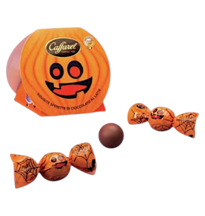 CONFEZIONE HALLOWEEN - CIOCCOLATINI AL LATTE CON RIPIENO ALLE NOCCIOLE CAFFAREL