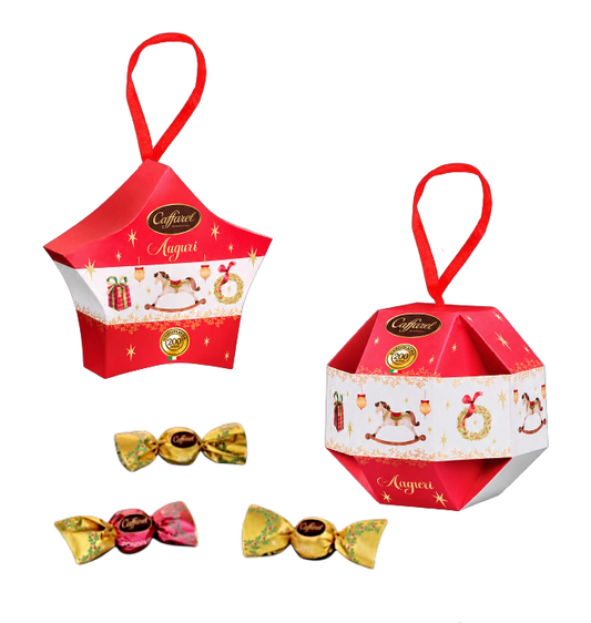ASSORTED BAUBLE AND STAR GIFT BOXES CAFFAREL