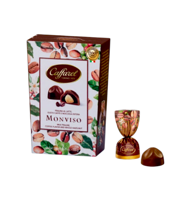 CORNET MONVISO CAFFÈ – CIOCCOLATINI CON RIPIENO AL CAFFÈ E NOCCIOLE CON NOCCIOLA INTERA CAFFAREL
