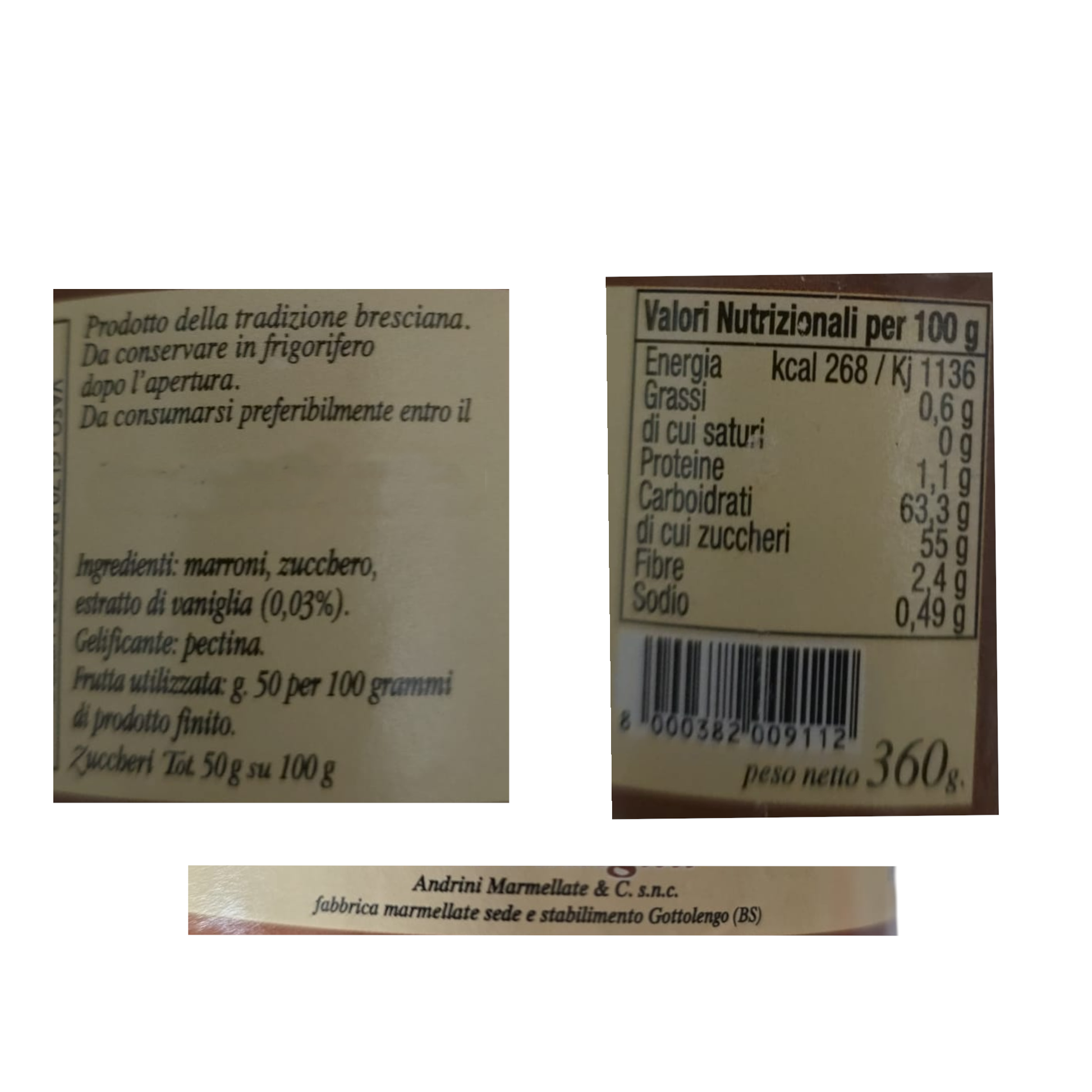 CREMA DI MARRONI ALLA VANIGLIA ANDRINI