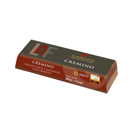 CREMINO DA TAGLIO LATTE E FONDENTE CON AMARENE GARDINI