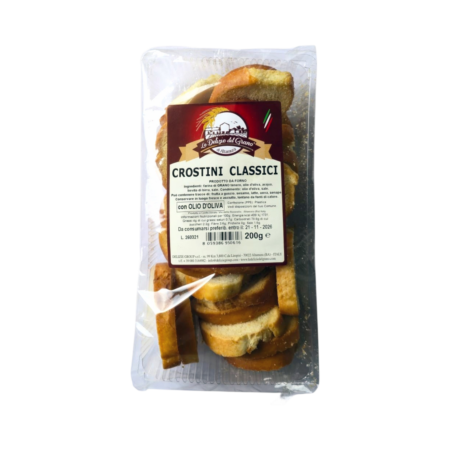 CLASSIC APULIAN CROSTINI THE DELIGHTS OF ALTAMURA WHEAT