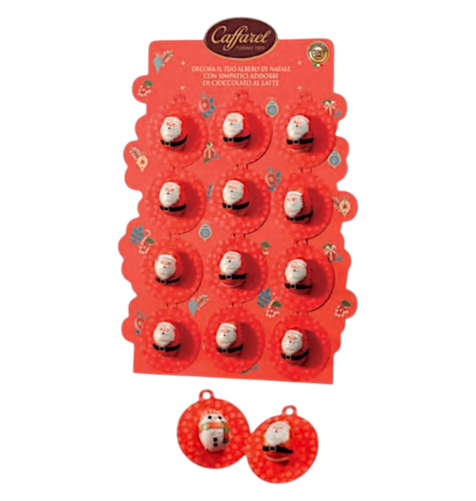 HOLLOW MILK CHOCOLATE SANTA ORNAMENT CAFFAREL