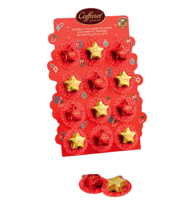 HOLLOW MILK CHOCOLATE STAR ORNAMENT CAFFAREL