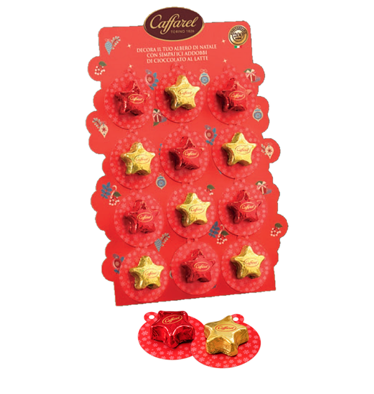 HOLLOW MILK CHOCOLATE STAR ORNAMENT CAFFAREL