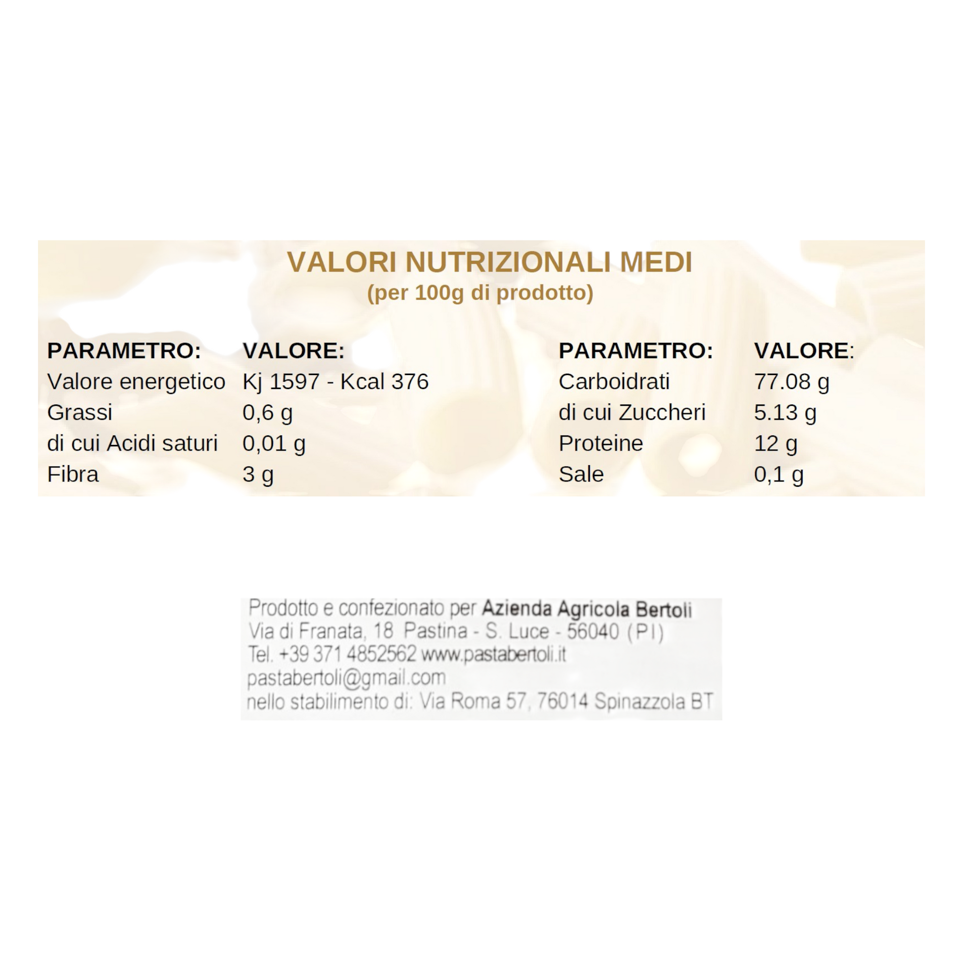 PASTA ARTIGIANALE GRANO DURO PENNETTE BIOLOGICHE TRAFILATE AL BRONZO