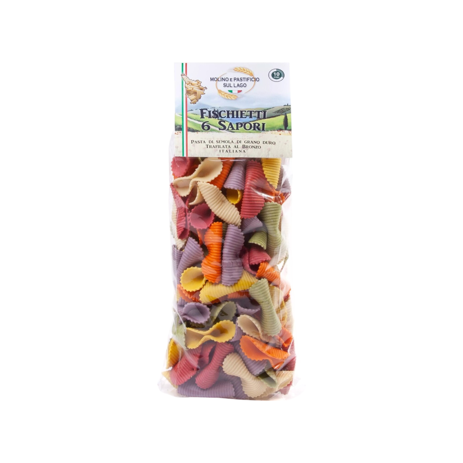 PASTA COLORATA ARTIGIANALE FISCHIETTI 6 SAPORI TRAFILATI AL BRONZO