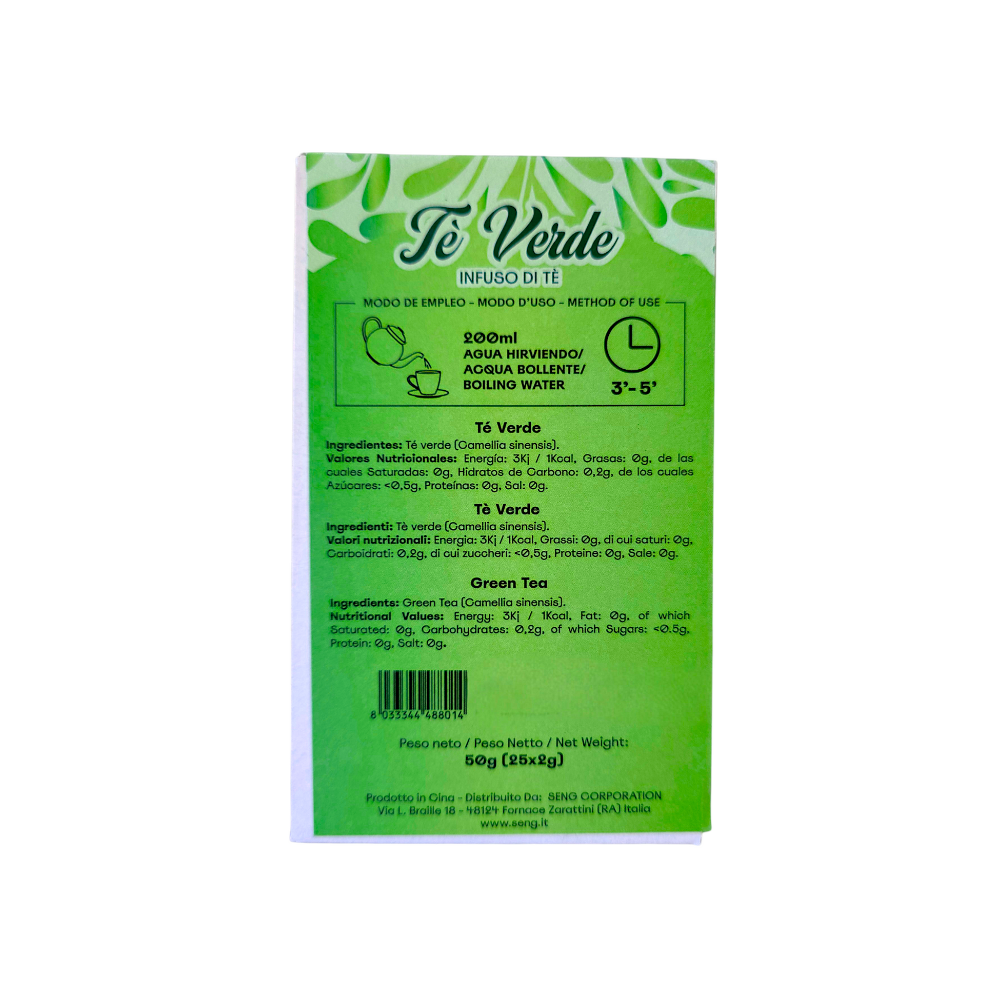 INFUSION TIME FAST– TÈ VERDE IN FILTRO SENG