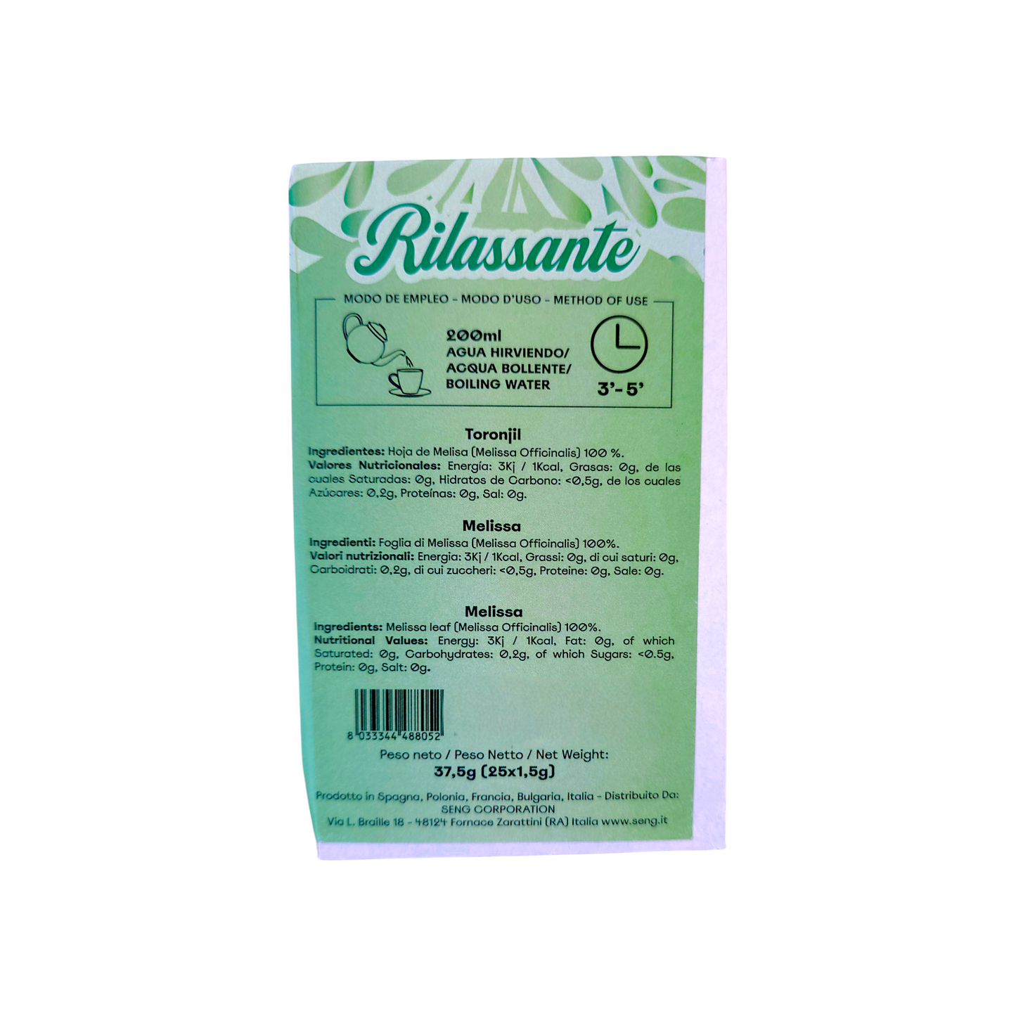 INFUSION TIME FAST – TISANA IN FILTRO RILASSANTE SENG