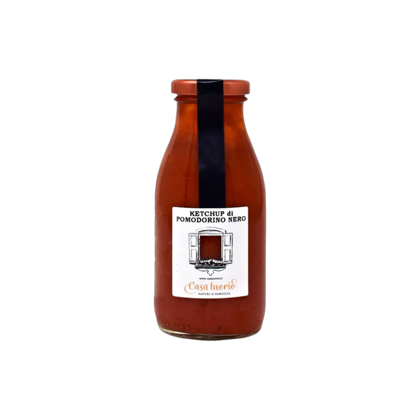 KETCHUP DI POMODORINO NERO AL PEPERONE CRUSCO CASA IUORIO