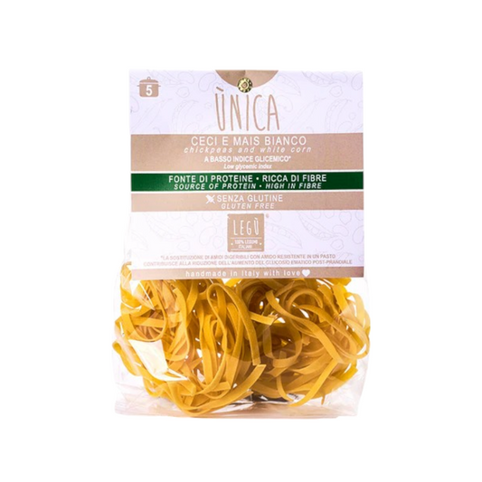PASTA PROTEICA SENZA GLUTINE TAGLIATELLE MAIS BIANCO E CECI