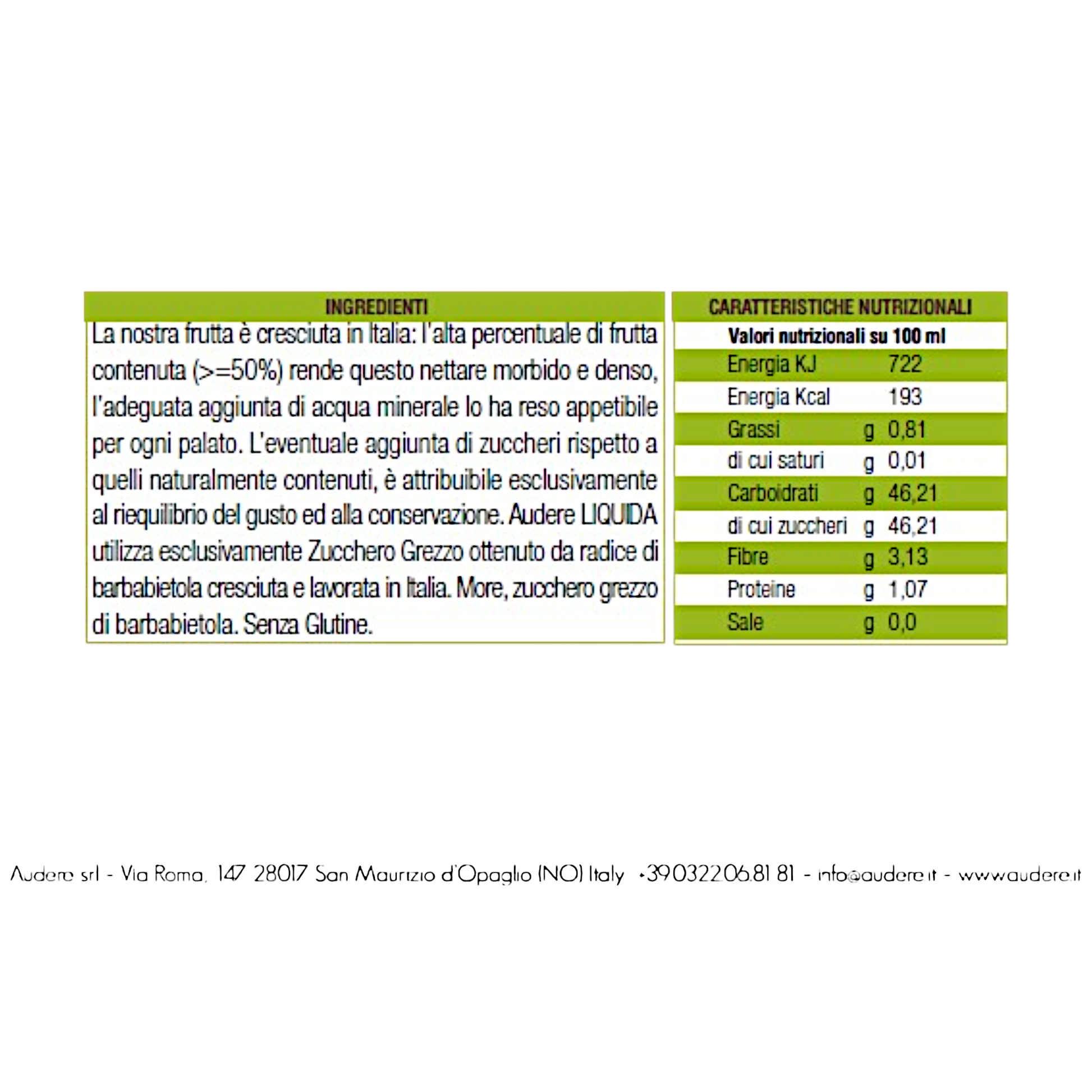NETTARE DI MORE AUDERE