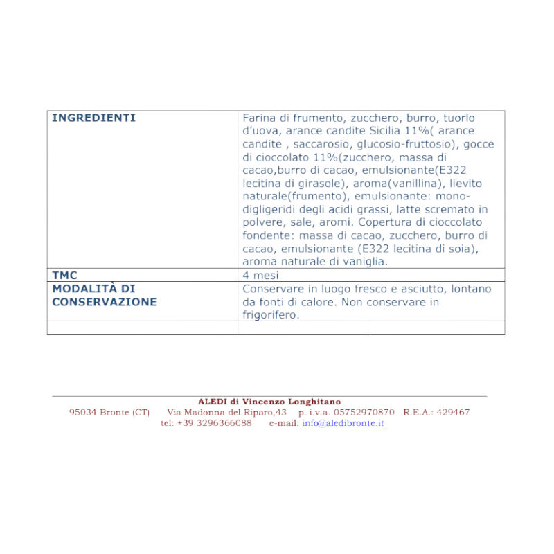 ALEDI BLOOD ORANGE AND DARK CHOCOLATE PANETTONE