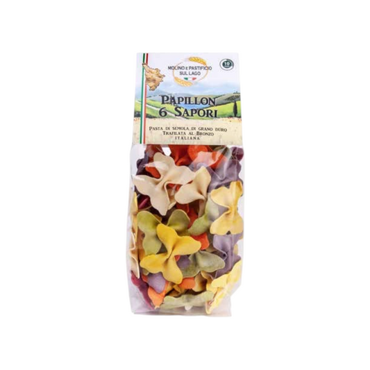 PASTA COLORATA PAPILLON 6 SAPORI TRAFILATA AL BRONZO