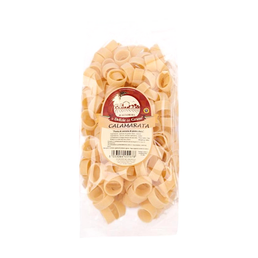 PASTA ARTIGIANALE GRANO DURO CALAMARATA TRAFILATA AL BRONZO