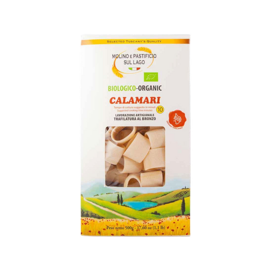PASTA ARTIGIANALE GRANO DURO CALAMARI BIOLOGICI TRAFILA AL BRONZO
