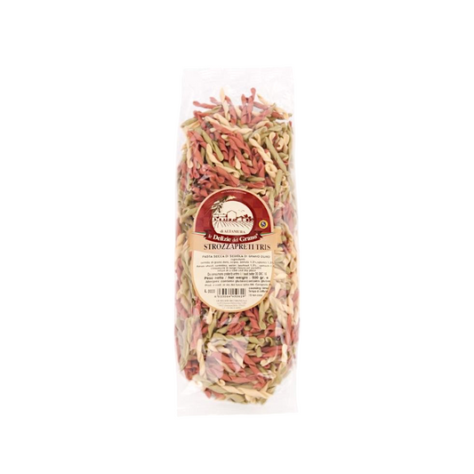 PASTA COLORATA CASERECCIA GRANO DURO STROZZAPRETI TRIS