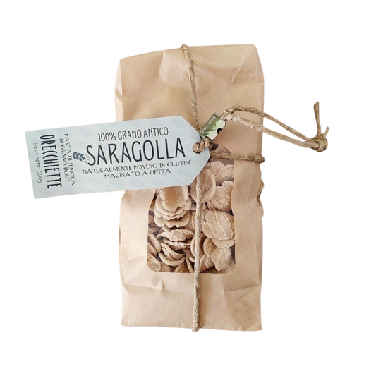 PASTA ARTIGIANALE ORECCHIETTE 100% GRANO SARAGOLLA TRAFILA AL BRONZO