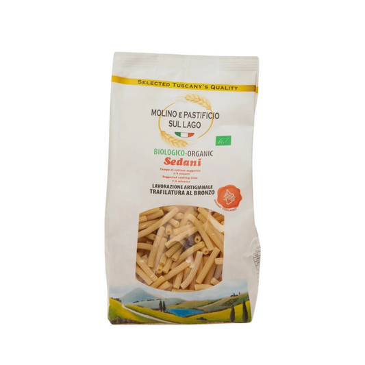 PASTA ARTIGIANALE SEDANI BIOLOGICI TRAFILATI AL BRONZO