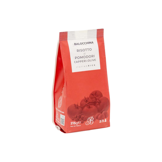 RISOTTO AL POMODORO CAPPERI E OLIVE LA BALOCCHINA