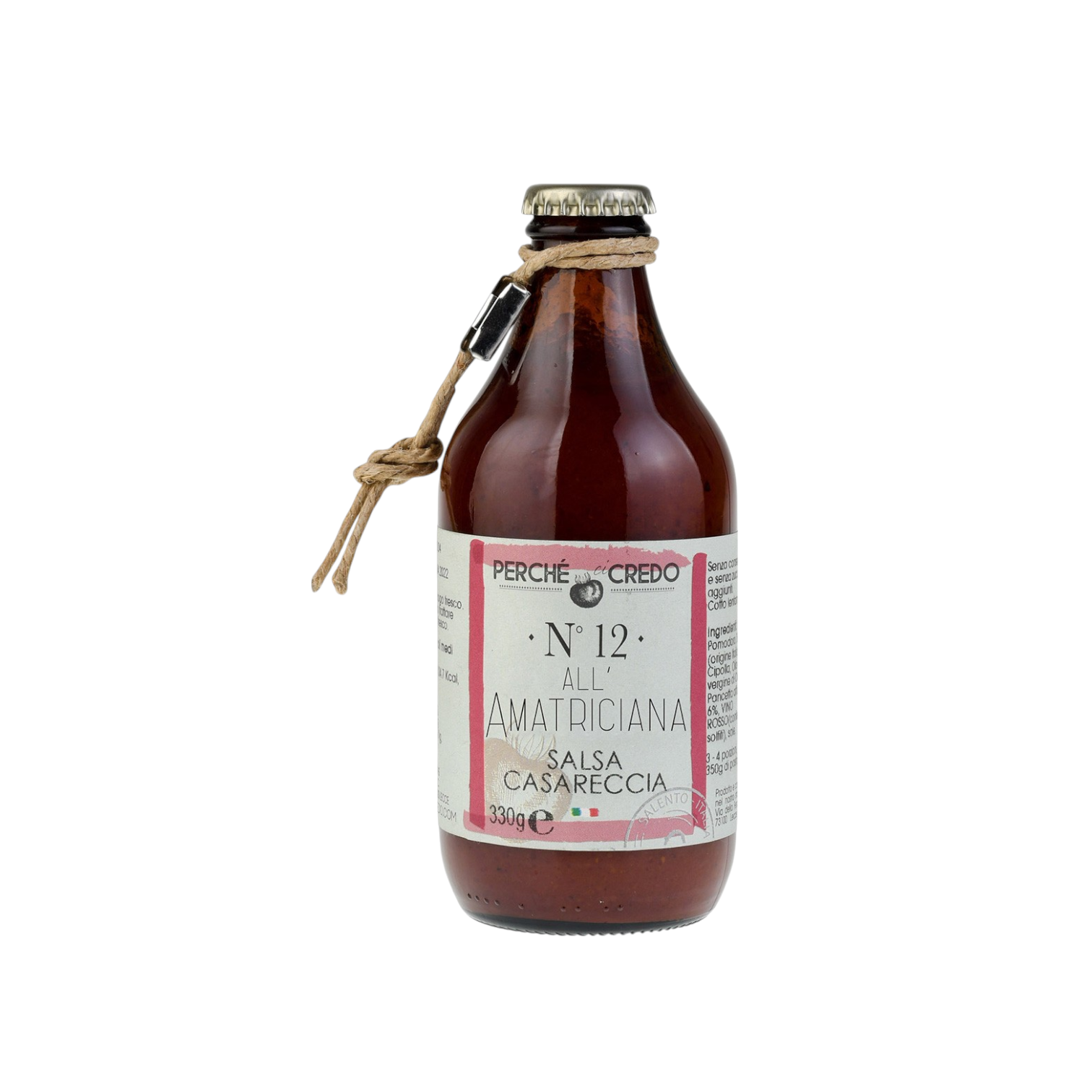 SALSA CASARECCIA ALL'AMATRICIANA CON PANCETTA  PERCHÉ CI CREDO