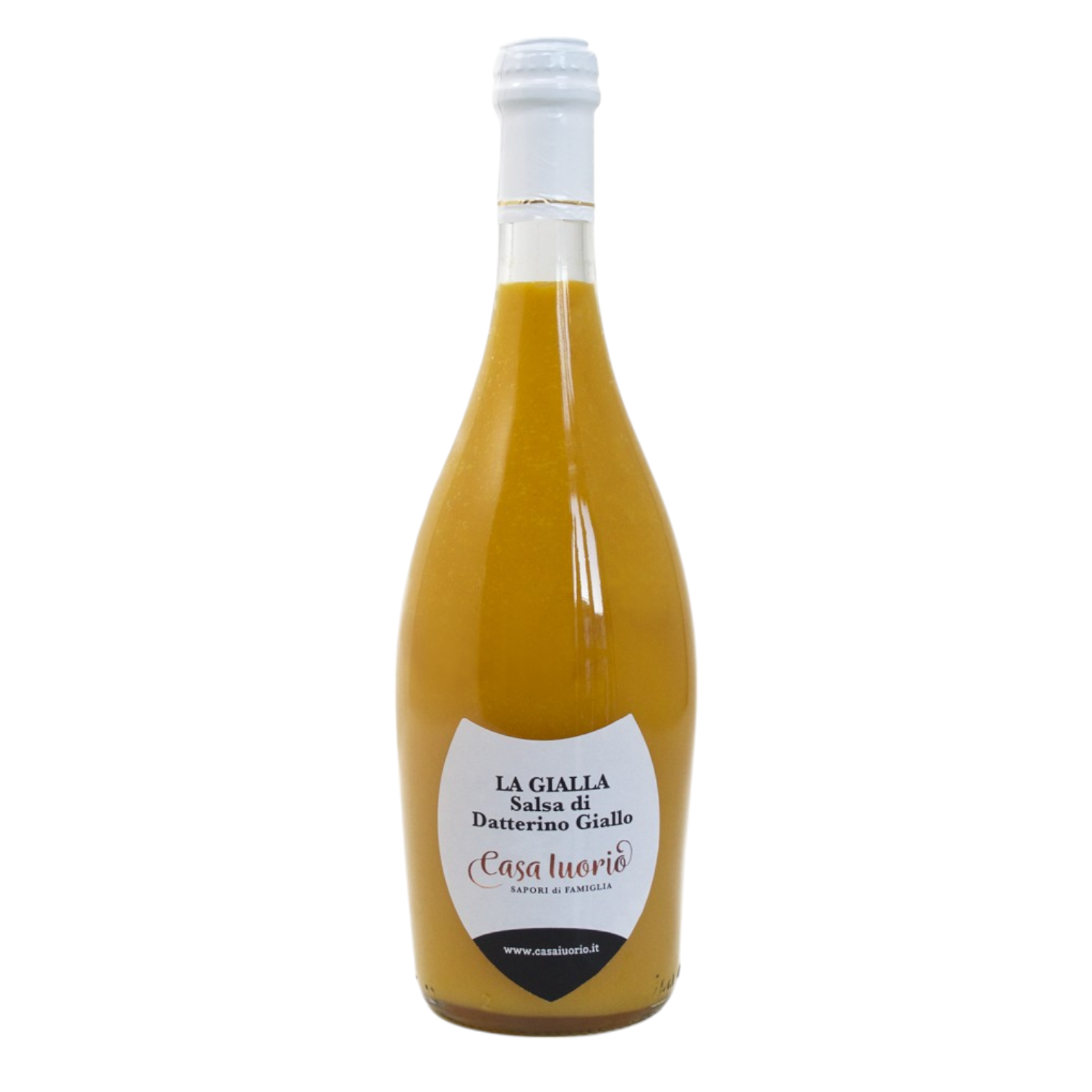 SALSA DI DATTERINO GIALLO IN ELEGANTE BOTTIGLIA CHAMPAGNE 75 CL CASA IUORIO