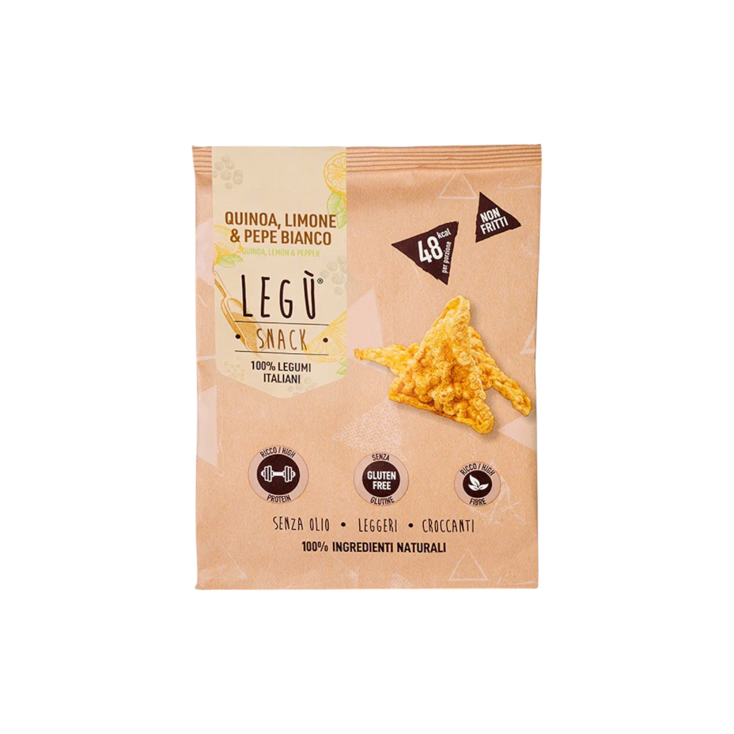 SNACK 100% LEGUMI QUINOA LIMONE E PEPE LEGU'