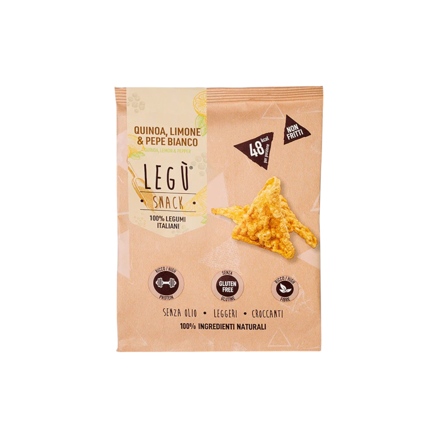 SNACK 100% LEGUMI QUINOA LIMONE E PEPE LEGU'