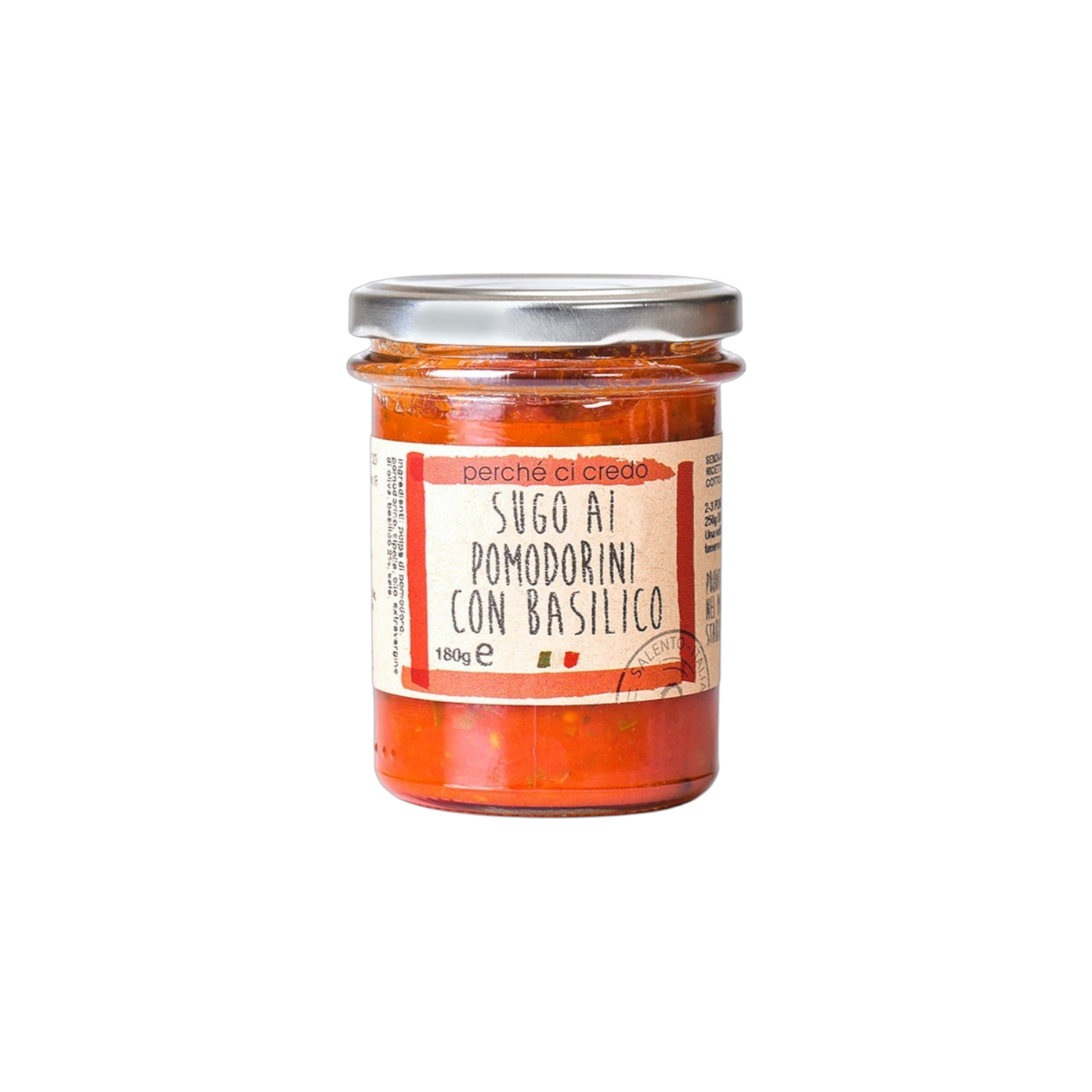 SUGO RUSTICO POMODORINI E BASILICO PERCHÉ CI CREDO