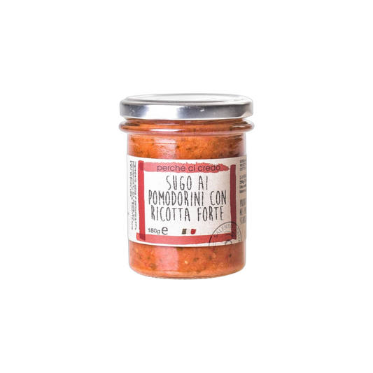 SUGO RUSTICO AI POMODORINI E RICOTTA FORTE PERCHÉ CI CREDO