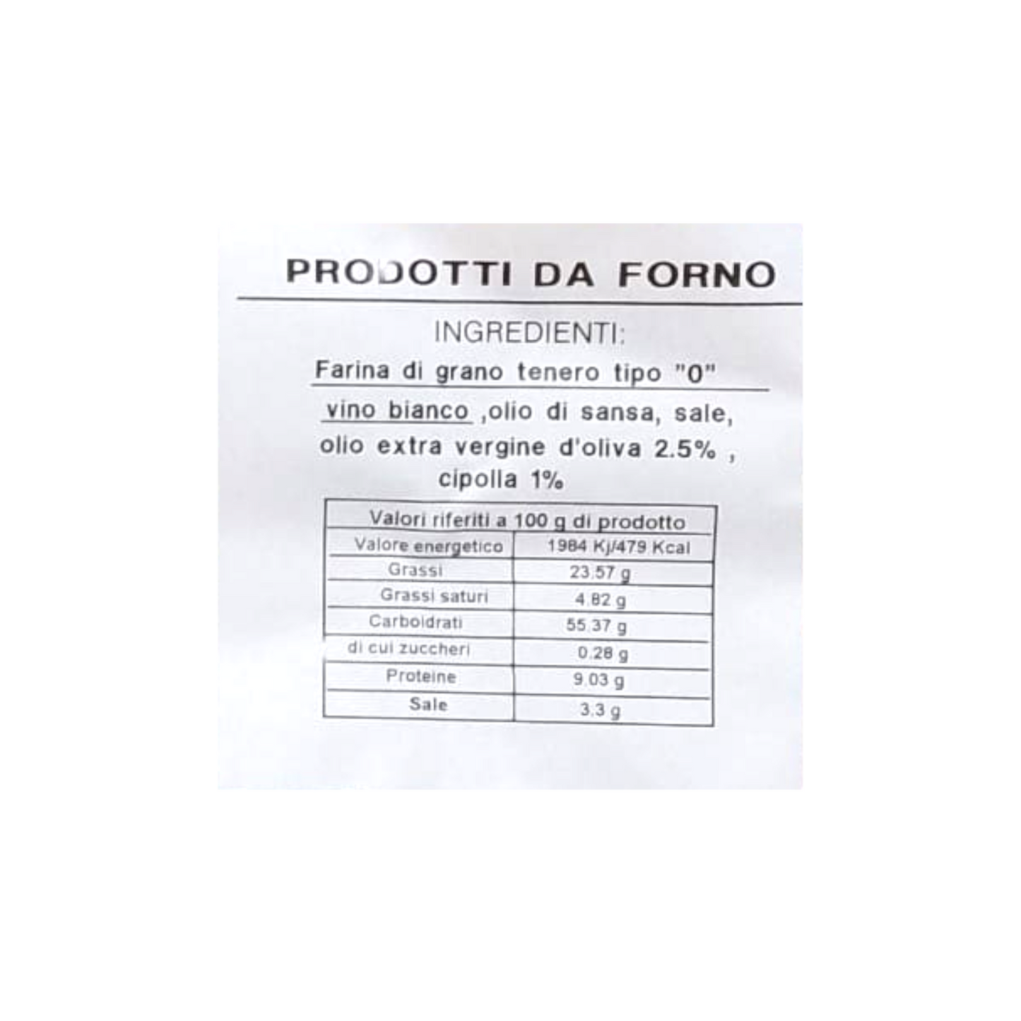 TARALLI FRIABILI ALLA CIPOLLA LE DELIZIE DEL GRANO ALTAMURA