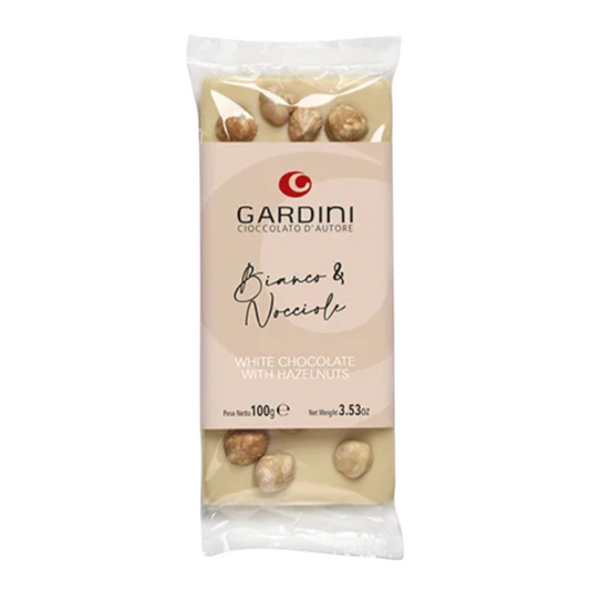 TAVOLETTA AL CIOCCOLATO BIANCO CON NOCCIOLE DEL PIEMONTE GARDINI