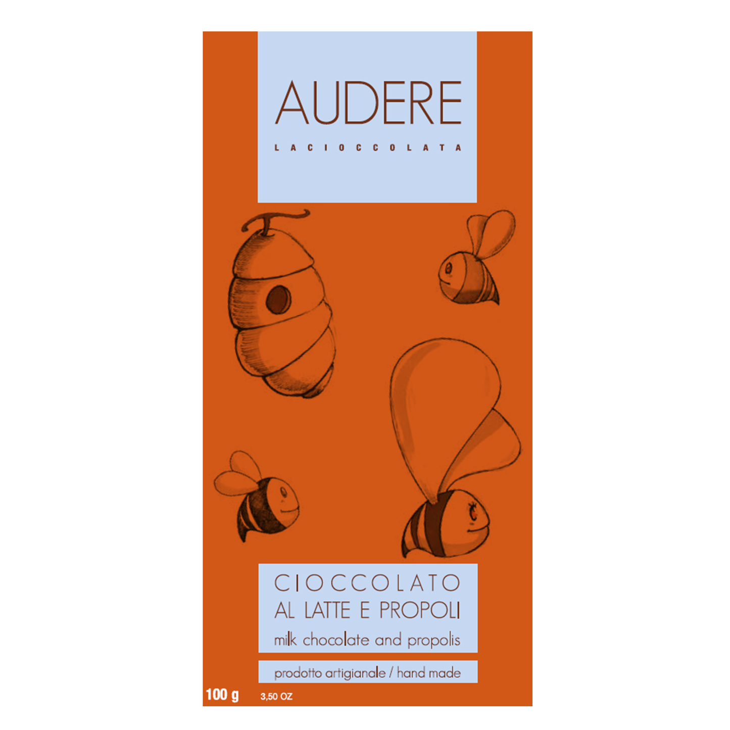 AUDERE MILK CHOCOLATE AND PROPOLIS BAR